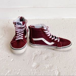Kids Sk8-Hi Zip Shoes Size 13 Windsor Wine